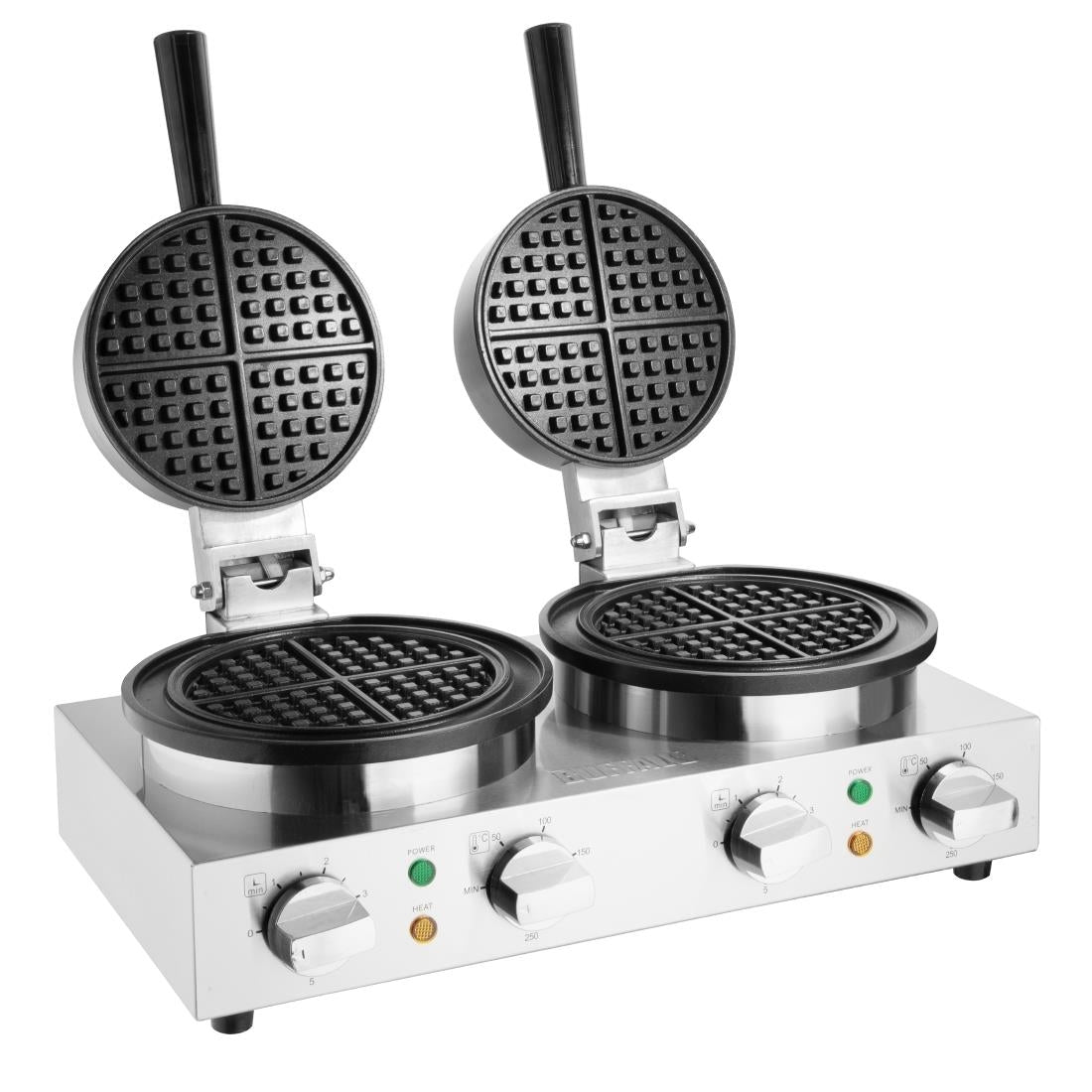 CJ533 Buffalo Double Round Belgian Waffle Maker