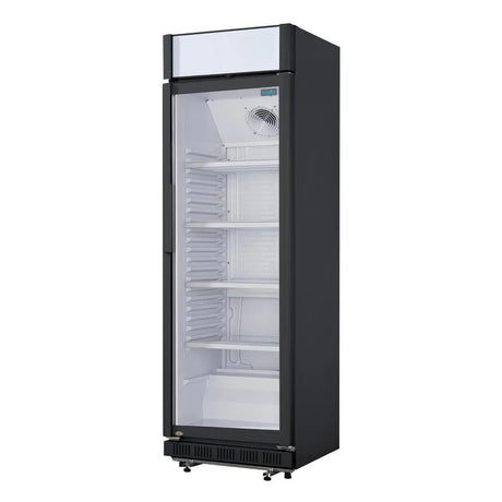 CJ794 Nisbets Essentials Upright Display Cooler with Light Box 346Ltr CJ794 - JD Catering Equipment Solutions Ltd