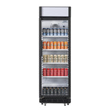 CJ794 Nisbets Essentials Upright Display Cooler with Light Box 346Ltr CJ794