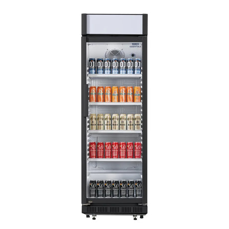 CJ794 Nisbets Essentials Upright Display Cooler with Light Box 346Ltr CJ794 - JD Catering Equipment Solutions Ltd