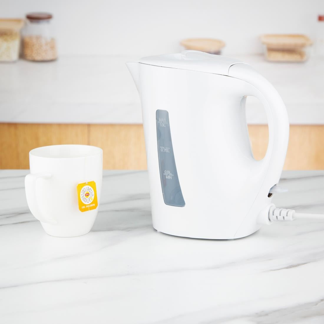 CJ885 Caterlite Hotel Room Kettle White 1Ltr