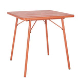 CK064 Bolero Terracotta Square Slatted Steel Table - 700mm