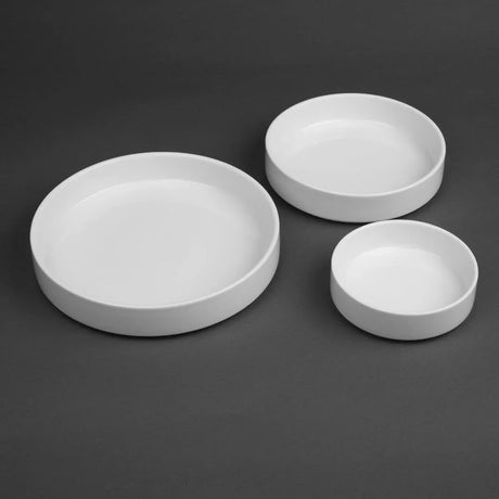 CK070 Olympia Whiteware Flat Walled Bowl - 152mm 6" (Box of 6) - JD Catering Equipment Solutions Ltd