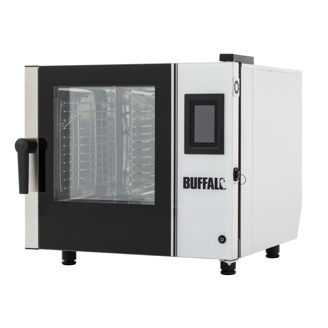 SA773 Buffalo Freestanding Smart Touchscreen Compact Combi Oven Â 6 x GN 1/1 with Installation Kit and Extraction Hood