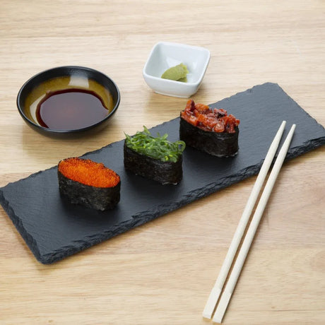 CK408 Olympia Natural Slate Rectangular Display Trays 300mm (Pack of 4) - JD Catering Equipment Solutions Ltd