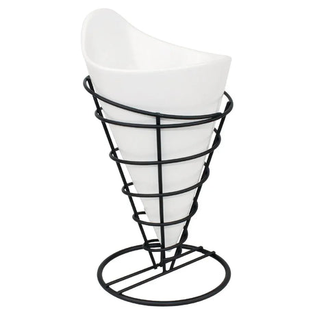 CL319 Olympia Wire Chip Cone Black - JD Catering Equipment Solutions Ltd