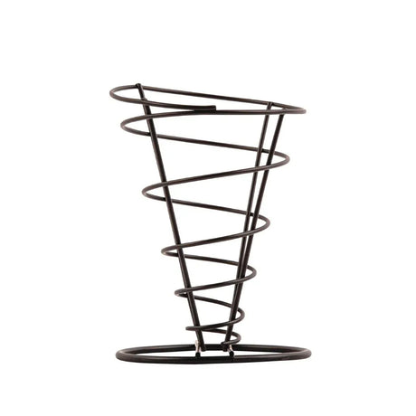 CL319 Olympia Wire Chip Cone Black - JD Catering Equipment Solutions Ltd