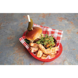 HY780 Fiesta Compostable Red Gingham Greaseproof Sheets - 250x250mm (Pack 200)