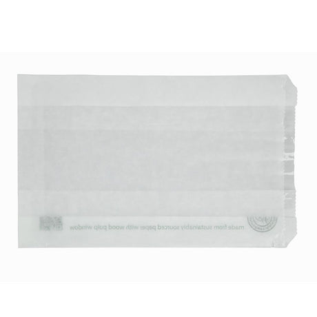 Vegware Compostable Glassine Hot Food Bags With NatureFlex Window Large ( 500 Pack)