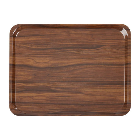 Cambro Capri Melamine Rectangular Trays Walnut 360x460mm (24 Pack)