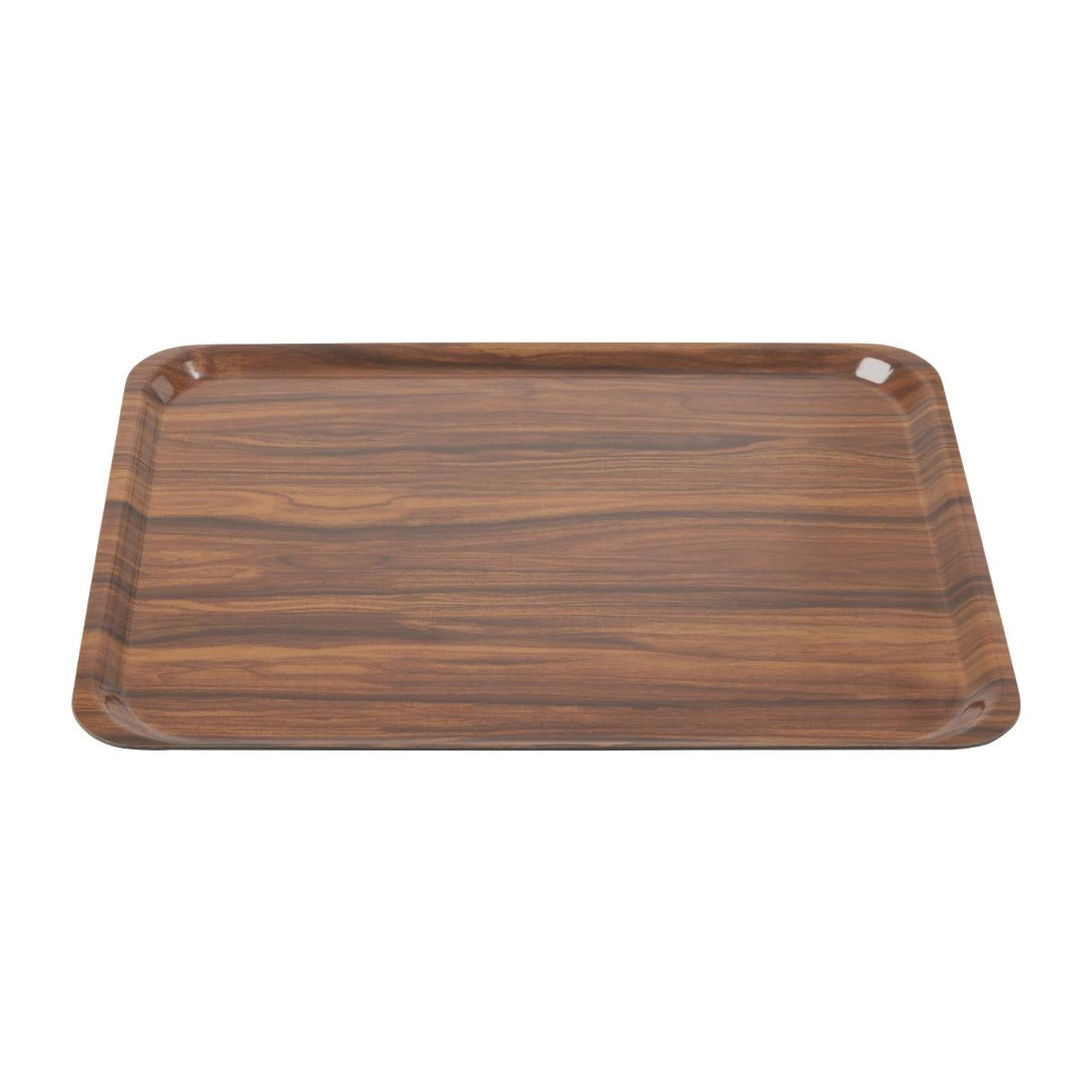 Cambro Capri Melamine Rectangular Trays Walnut 360x460mm (24 Pack)