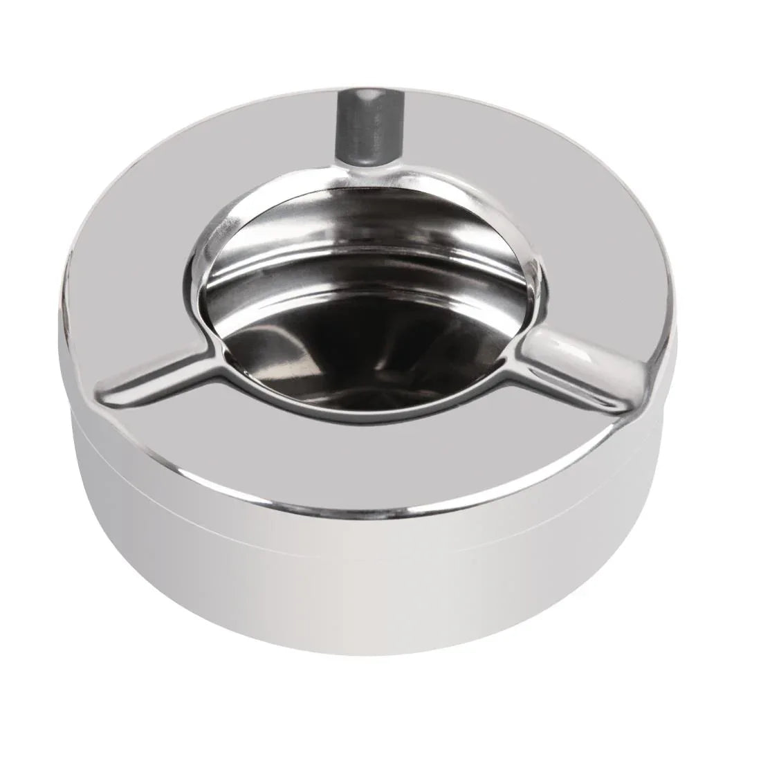 CM368 Olympia Stainless Steel Windproof Ashtray 90mm (Pack of 6) - JD Catering Equipment Solutions Ltd
