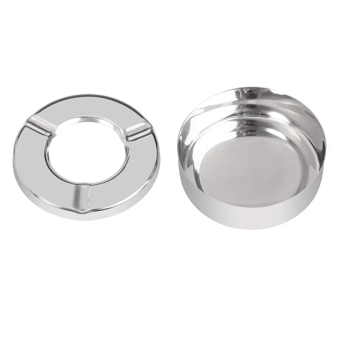 CM368 Olympia Stainless Steel Windproof Ashtray 90mm (Pack of 6) - JD Catering Equipment Solutions Ltd