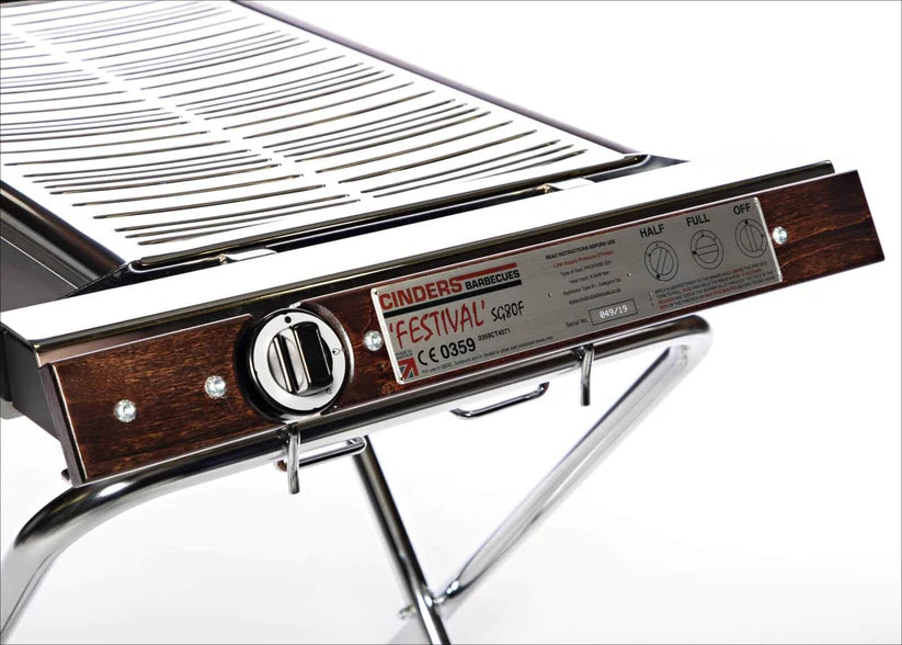 Cinders FESTIVAL SG80F Propane Gas BBQ Fitted With Flame Failure Technology