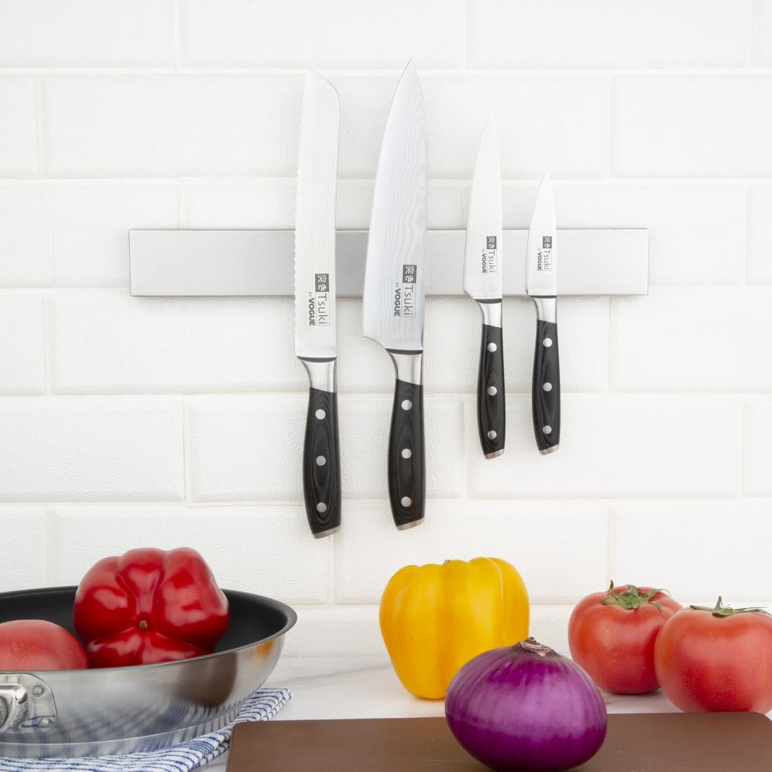 CP118 Vogue Stainless Steel Magnetic Knife Rack 450mm