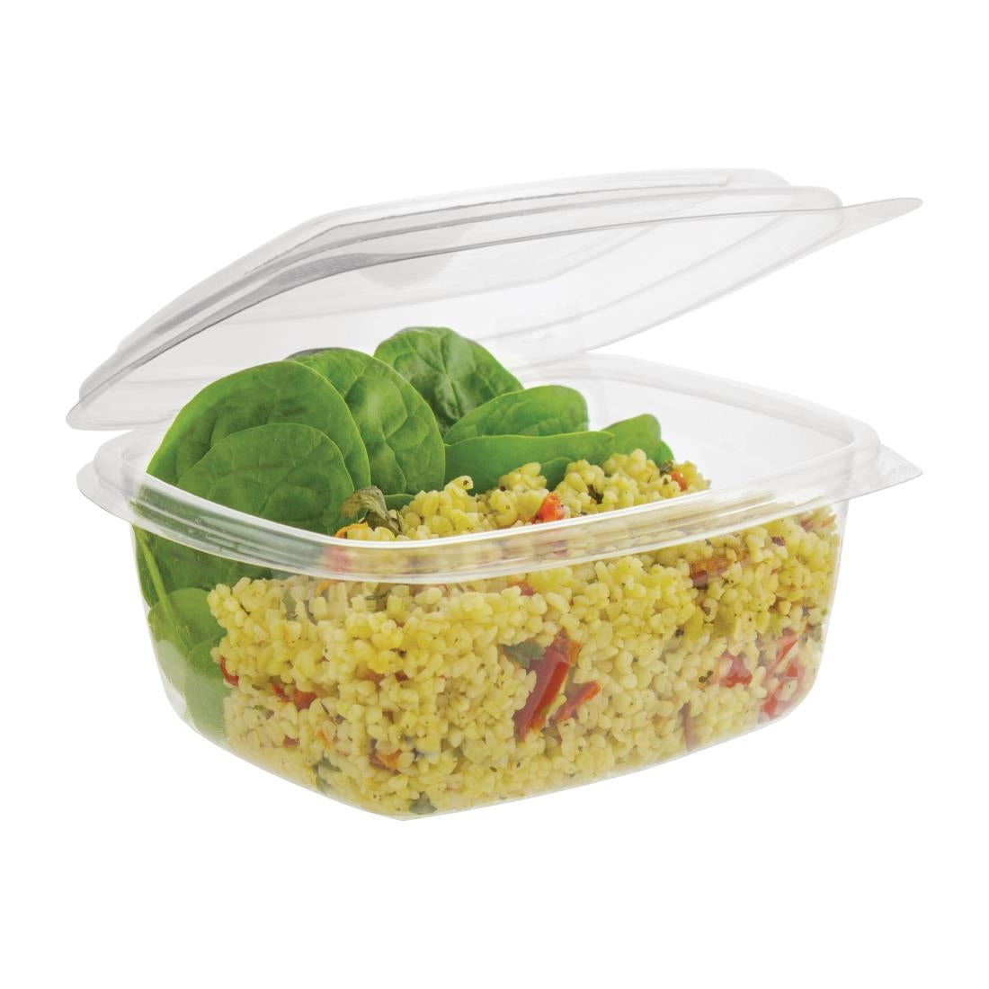 Vegware Compostable PLA Hinged-Lid Deli Containers 473ml / 16oz (Pack of 300)