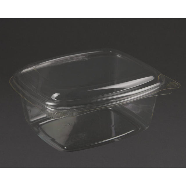Vegware Compostable PLA Hinged-Lid Deli Containers 473ml / 16oz (300 Pack)