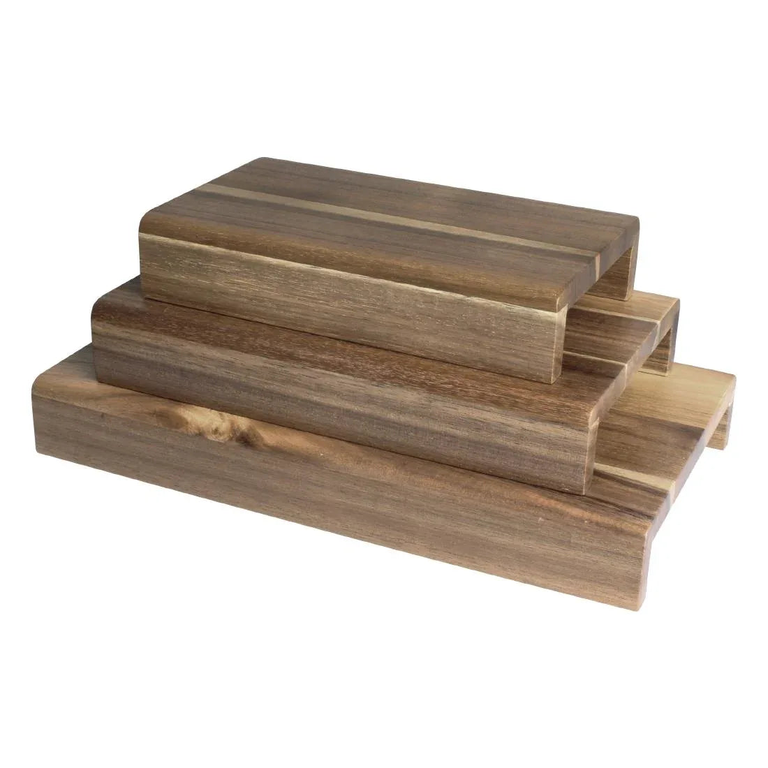 CP697 Olympia FSC Acacia Wood Riser Set (Pack of 3) - JD Catering Equipment Solutions Ltd
