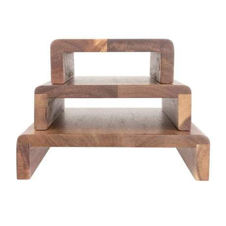 CP697 Olympia FSC Acacia Wood Riser Set (Pack of 3) - JD Catering Equipment Solutions Ltd