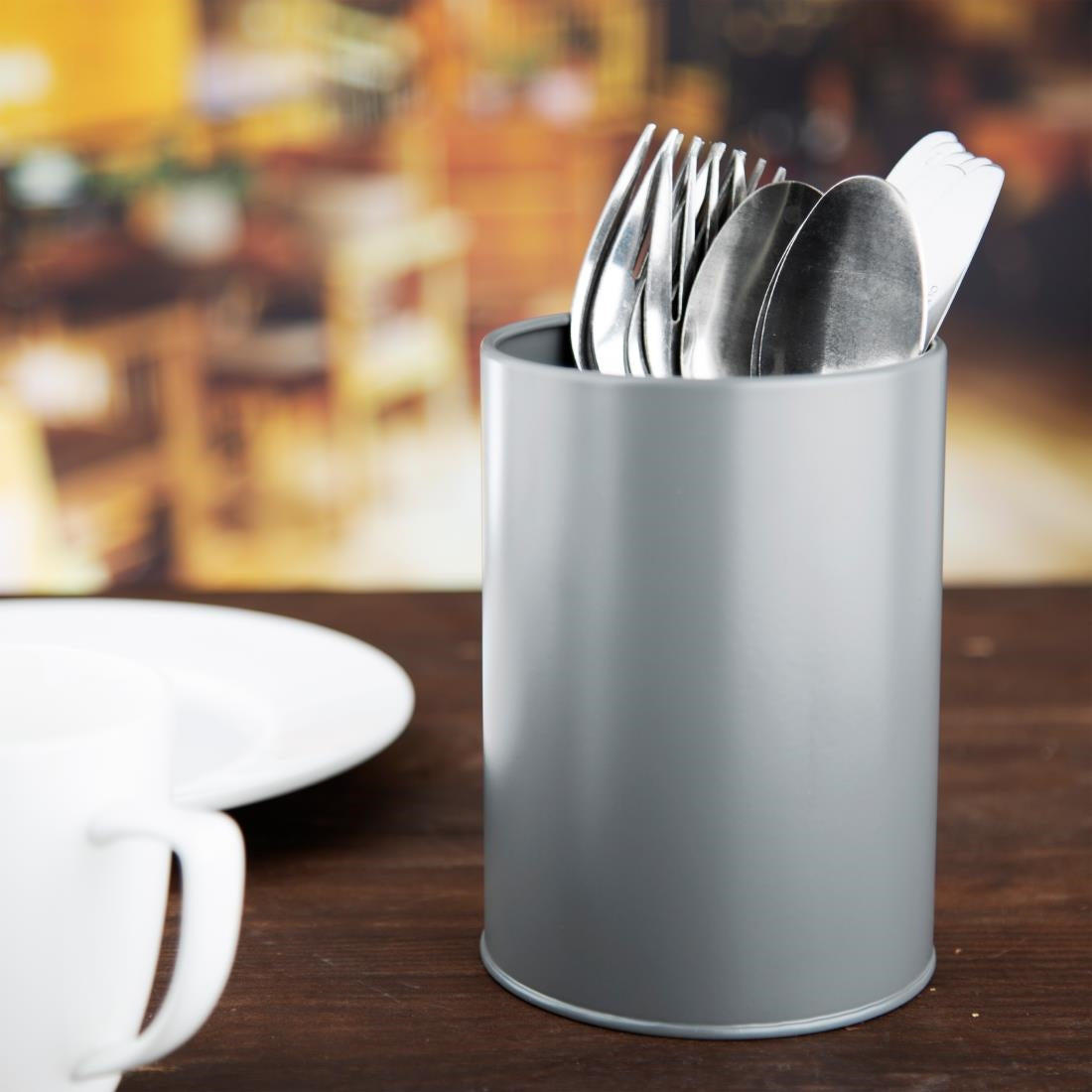 CR971 Olympia Galvanised Utensil Tin Grey