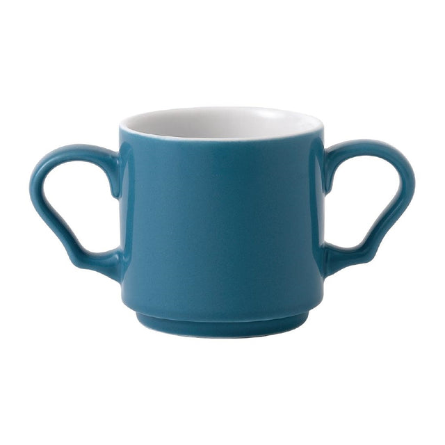 Churchill Art De Cuisine Future Care Double Handled Mugs Blue 284ml (6 Pack)