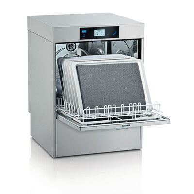 Meiko M-iClean ULGiO Frontloading GN2/1 tray washer with integral Reverse Osmosis