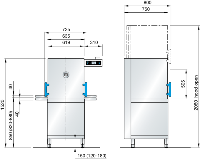 Meiko M-iClean HM Pass Through Dishwasher