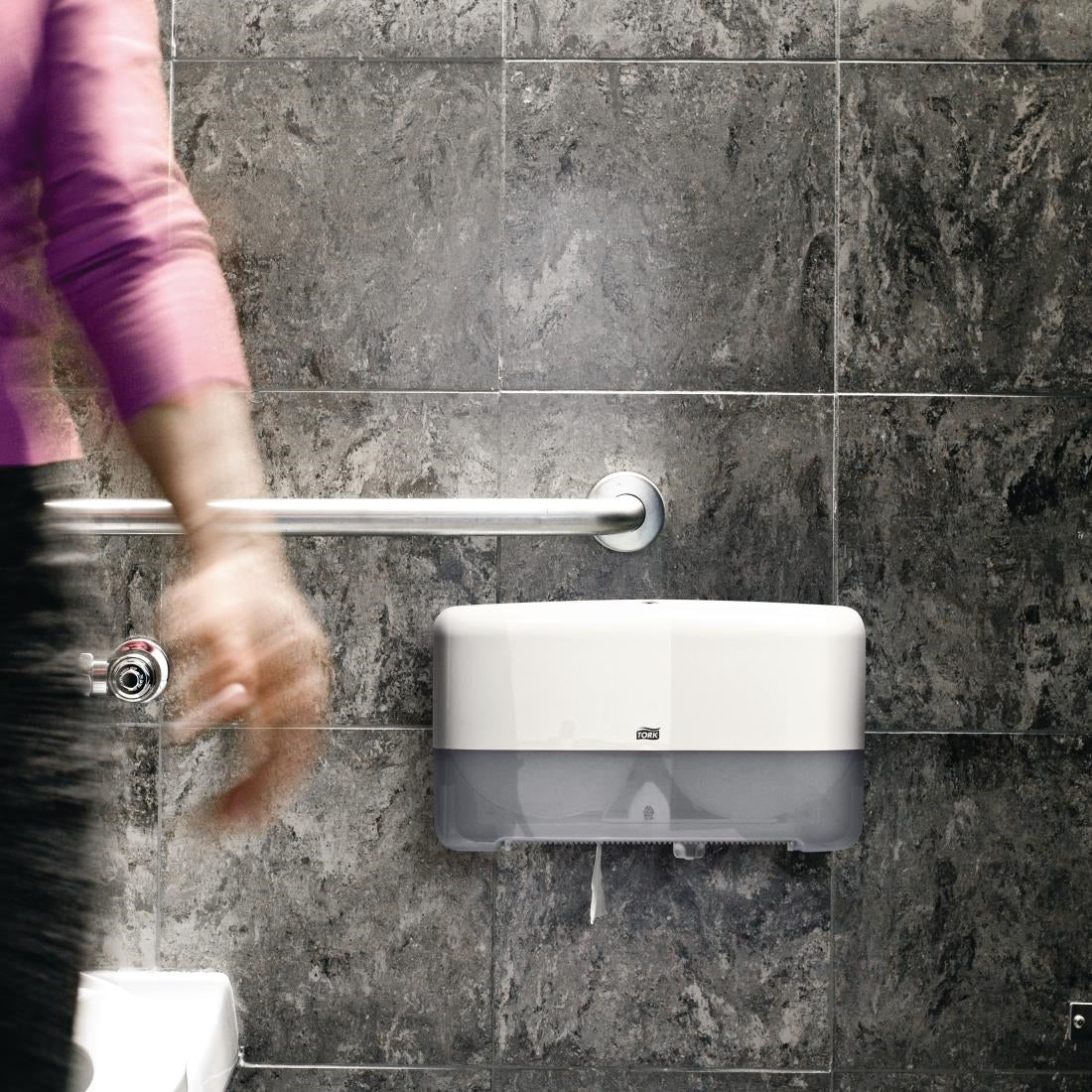 CT047 Tork Twin Coreless Toilet Roll Dispenser