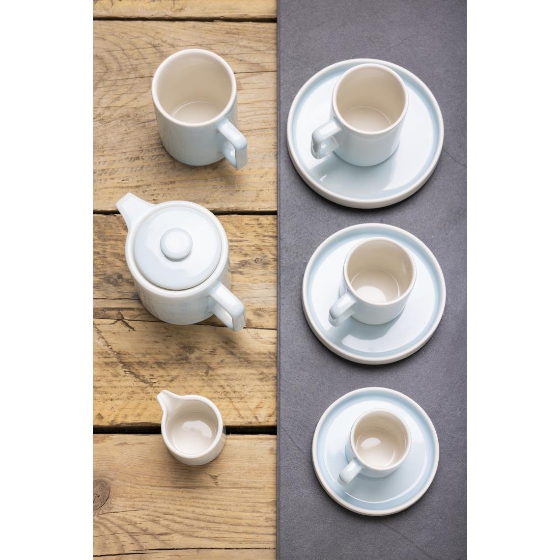 CU187 Olympia Fondant Saucer Aqua - 152mm 6" for CU186 (Box 6)