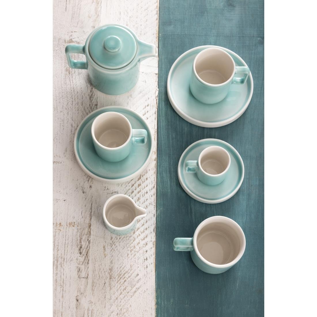 CU445 Olympia Fondant Saucer Mint - 152mm 6" for CU444 (Box 6)