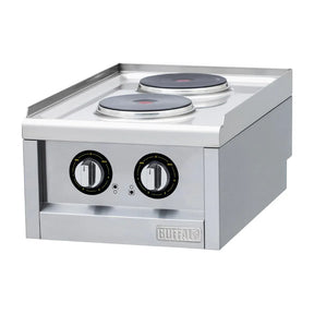 CU472 Buffalo 600 Series 2 Ring Electric Hob - JD Catering Equipment Solutions Ltd