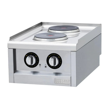 CU472 Buffalo 600 Series 2 Ring Electric Hob - JD Catering Equipment Solutions Ltd