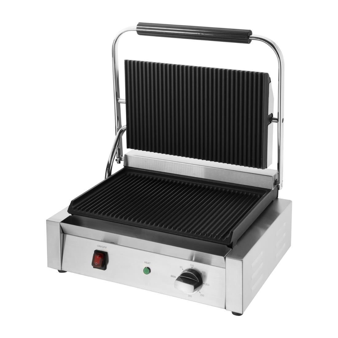 CU602 Buffalo Bistro Large Ribbed Contact Grill