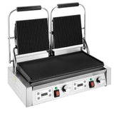 CU611 Buffalo Double Contact Grill Ribbed Plates