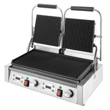 CU611 Buffalo Double Contact Grill Ribbed Plates