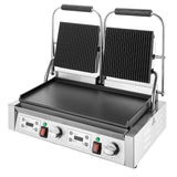 CU612 - Buffalo Double Contact Grill Flat Base Ribbed Top Plate