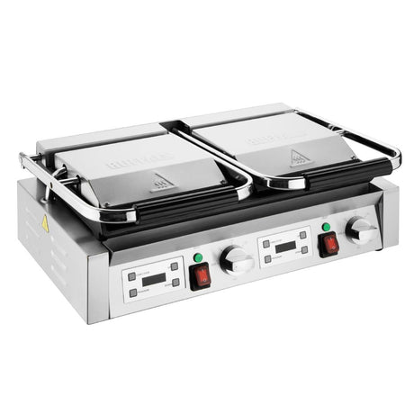 CU613 Buffalo Double Contact Grill Flat Left/Ribbed Right plate