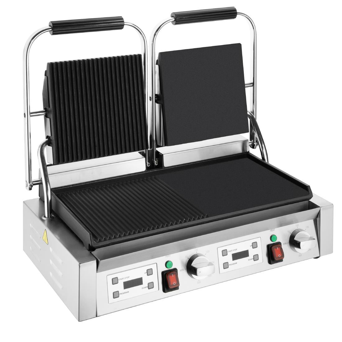CU613 Buffalo Double Contact Grill Flat Left/Ribbed Right plate