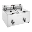 CU621 Buffalo Double Electric Fryer with Timer 2x8Ltr