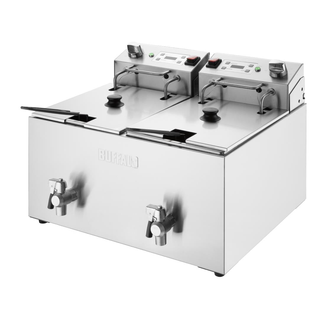 CU621 Buffalo Double Electric Fryer with Timer 2x8Ltr