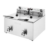 CU621 Buffalo Double Electric Fryer with Timer 2x8Ltr