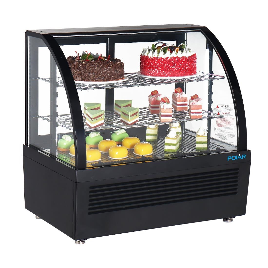 CU636 Polar C-Series Countertop Display Fridge Black 100Ltr