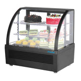 CU636 Polar C-Series Countertop Display Fridge Black 100Ltr