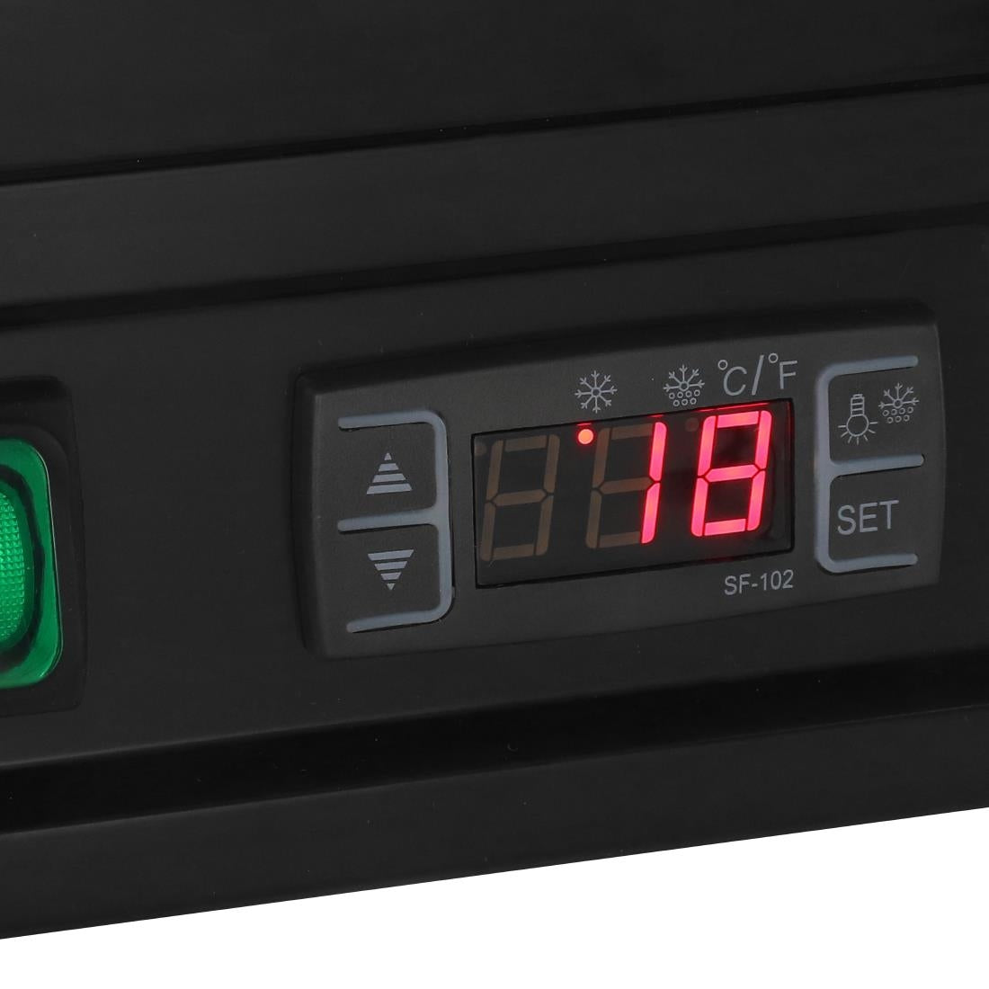 CU636 Polar C-Series Countertop Display Fridge Black 100Ltr