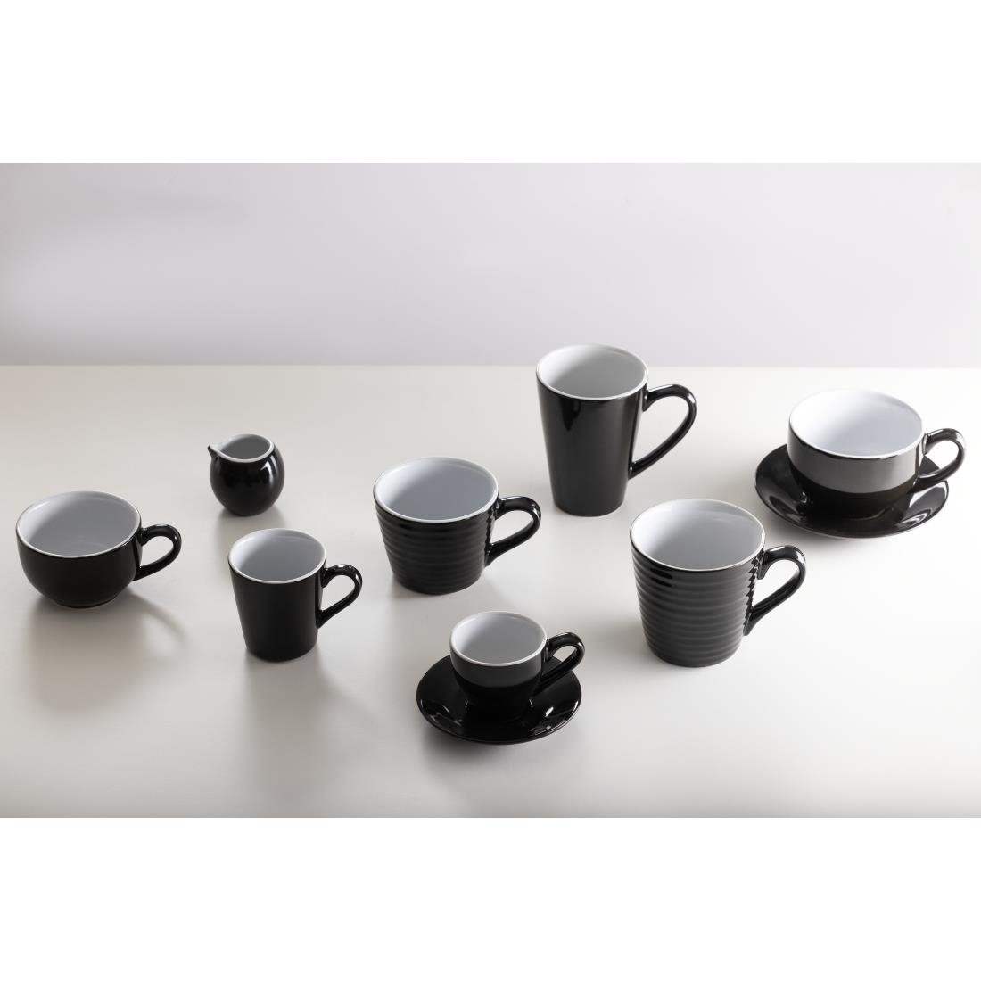 CU957 Olympia Cafe Latte Cup Black - 340ml 11.5fl oz (Pack of 12)