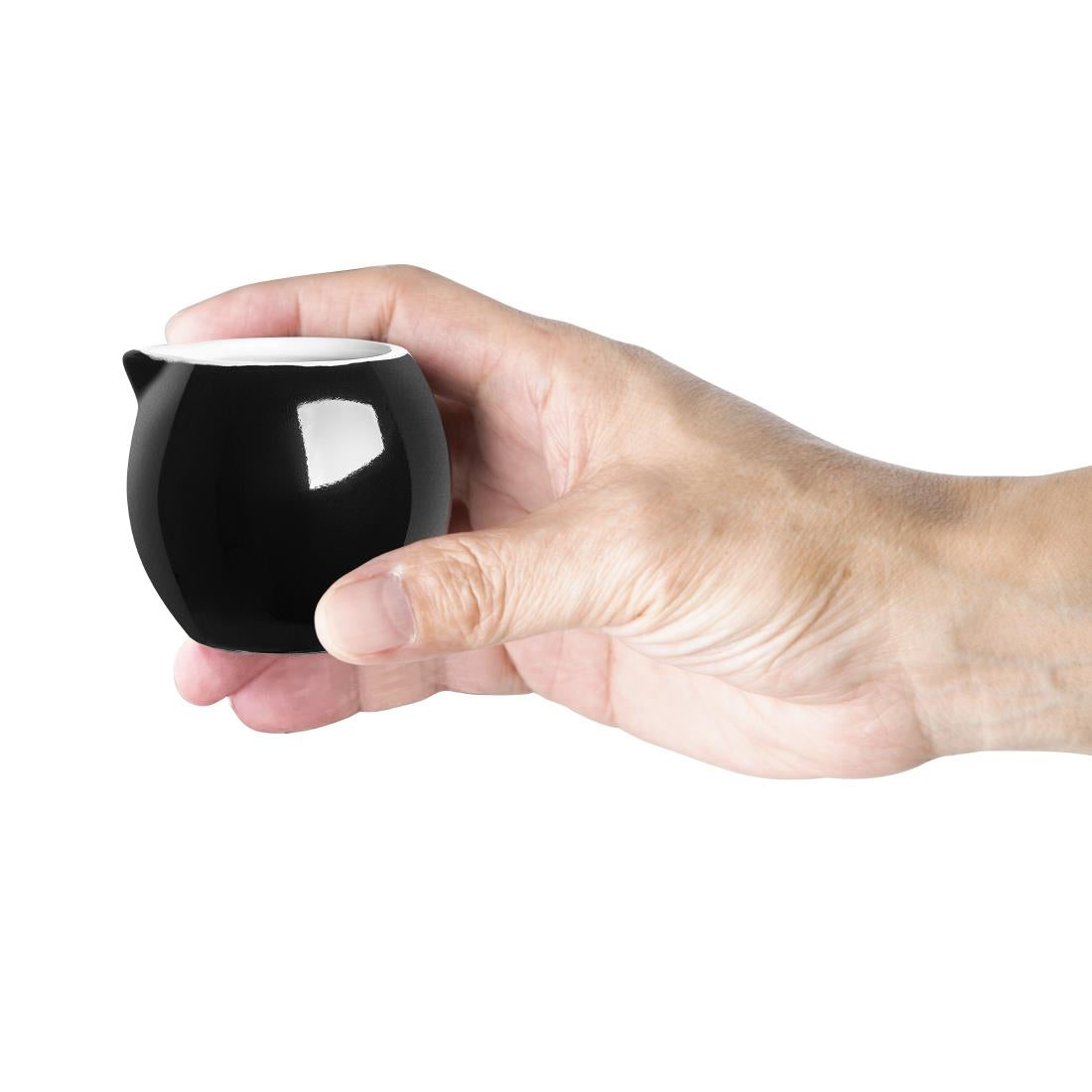 CU951 Olympia Cafe Milk Jug Black - 70ml 2.36fl oz (Pack of 6)