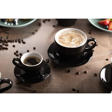 CU954 Olympia Cafe Cappuccino Cup Black - 340ml 11.5fl oz (Pack of 12) - JD Catering Equipment Solutions Ltd