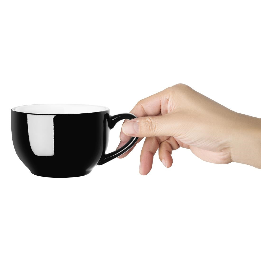 CU954 Olympia Cafe Cappuccino Cup Black - 340ml 11.5fl oz (Pack of 12)
