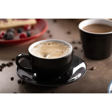CU954 Olympia Cafe Cappuccino Cup Black - 340ml 11.5fl oz (Pack of 12) - JD Catering Equipment Solutions Ltd