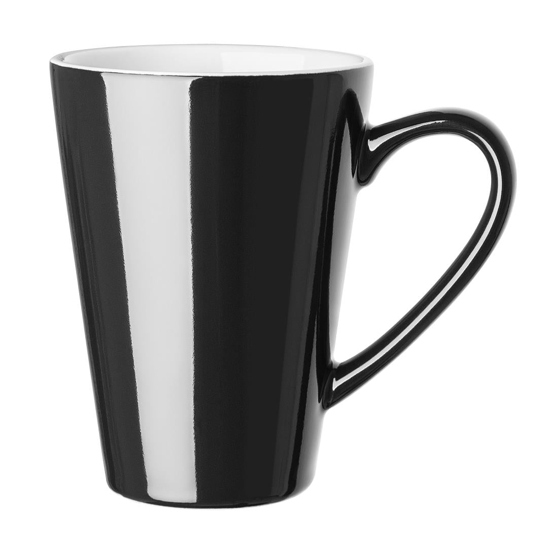 CU957 Olympia Cafe Latte Cup Black - 340ml 11.5fl oz (Pack of 12)